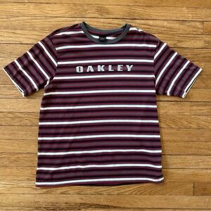 Y2K Oakley Striped T-Shirt